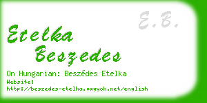 etelka beszedes business card