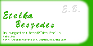 etelka beszedes business card